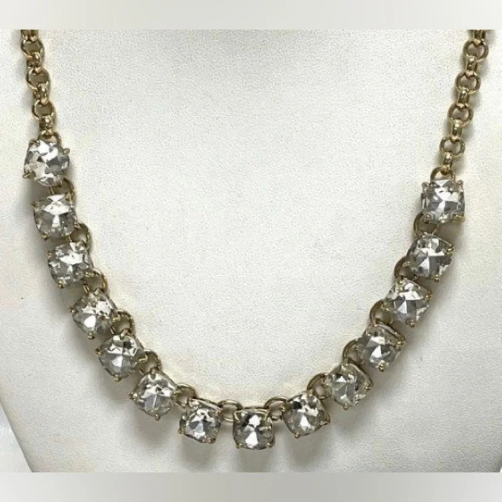 Kate Spade Squared Away gold sparkle necklace